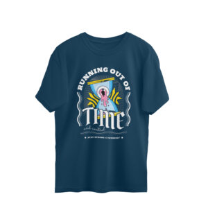 Running Out Of Time Printed Oversized T-shirt For Men's